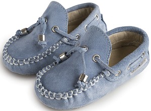 Babywalker Καστόρινο Δετό Μοκασίνι BW4139 Royal blue