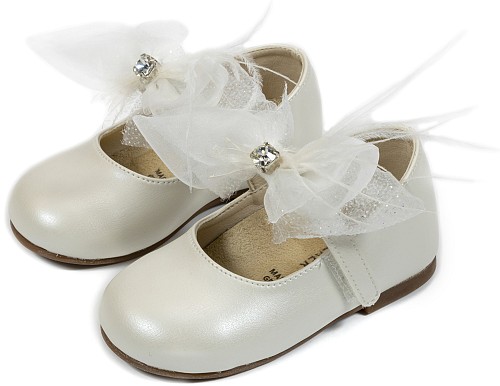 Babywalker Μπαλαρίνα Bow/Strass εκρού