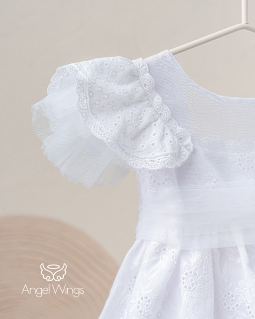 Φόρεμα από βαμβακερή δαντέλα broderie Anglais